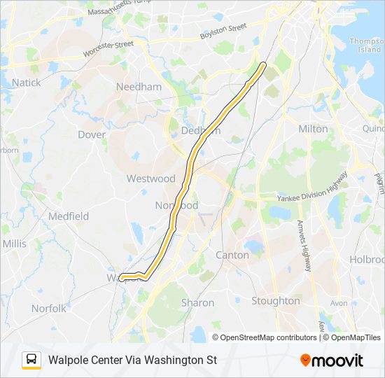 34E Bus Line Map