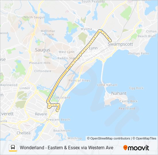 424 bus Line Map