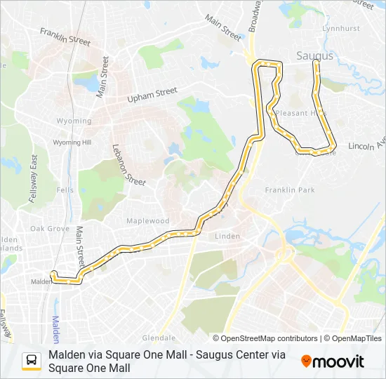 430 Bus Line Map