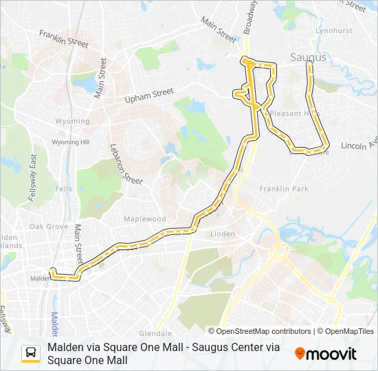 430 Bus Line Map