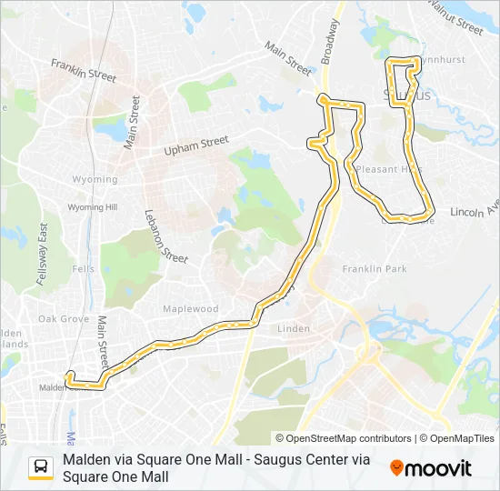 430 Bus Line Map