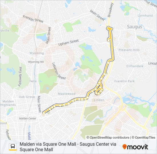 430 bus Line Map