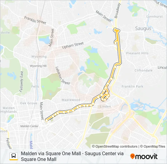 430 Bus Line Map
