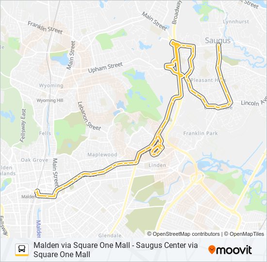 430 bus Line Map