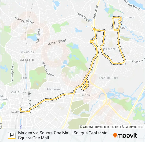 430 Bus Line Map