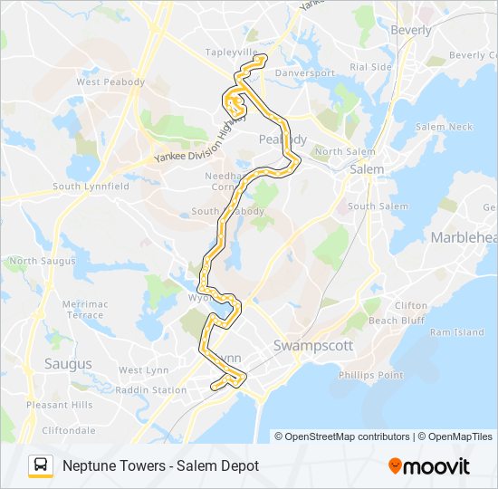 435 Bus Line Map