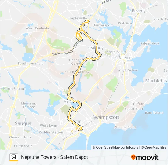 435 Bus Line Map