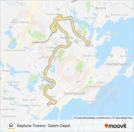 435 Bus Line Map