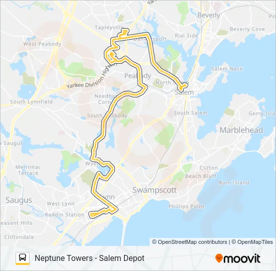 435 Bus Line Map