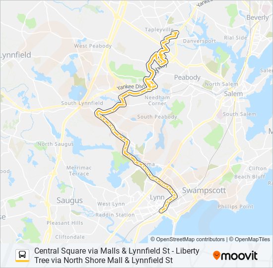 436 bus Line Map