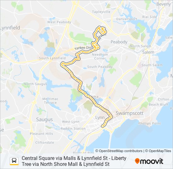 436 bus Line Map