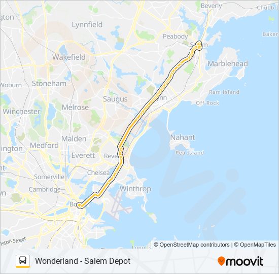 Mapa de 450 de autobús