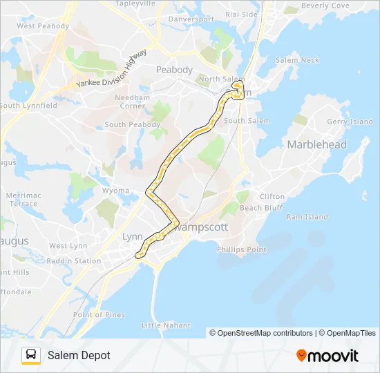 456 Bus Line Map