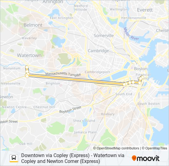 504 Route Schedules, Stops & Maps Watertown Via Copley And Newton