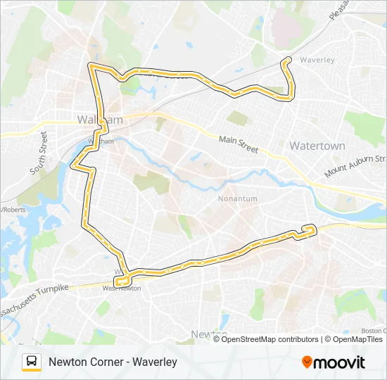 554 Bus Line Map