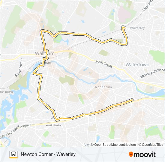 554 Bus Line Map