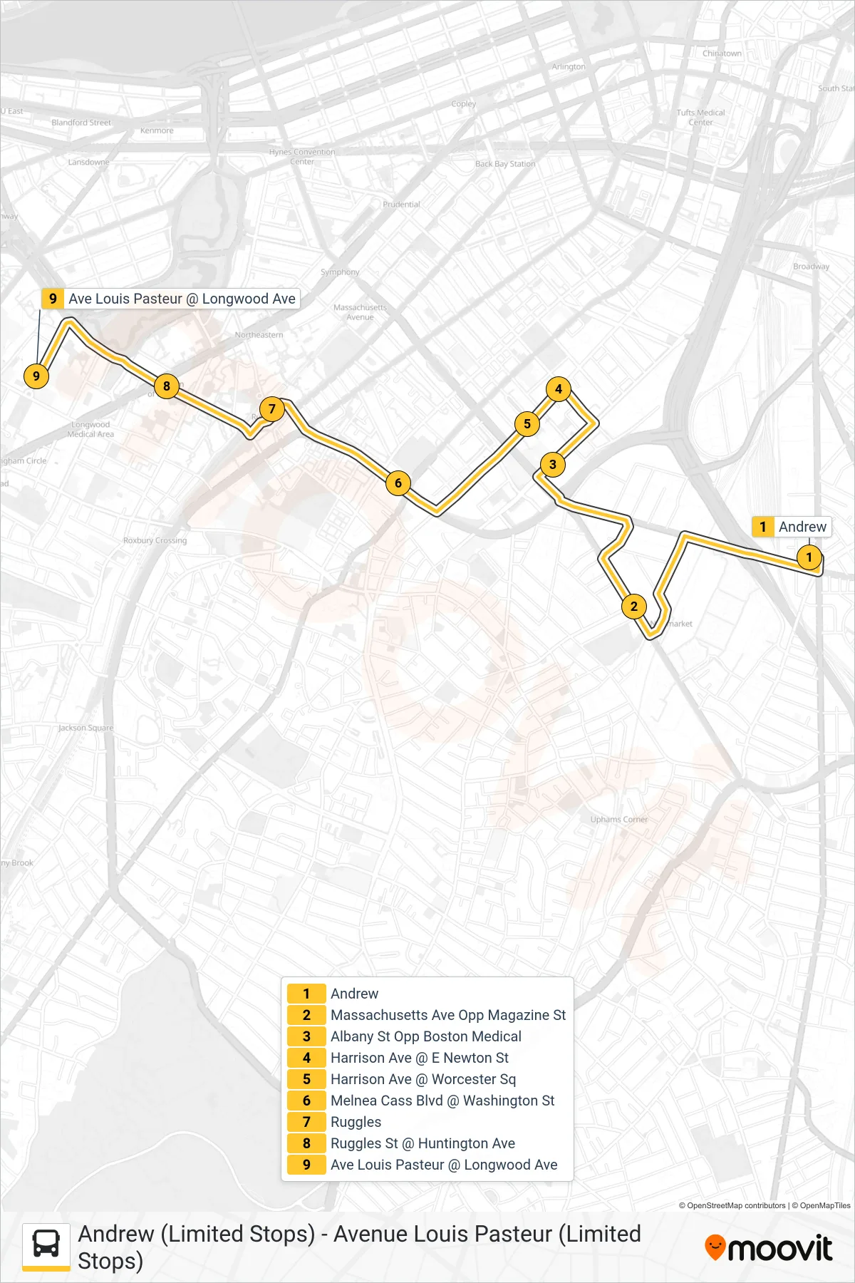 CT3 bus Line (Avenue Louis Pasteur (Limited Stops)) route and stops on a map
