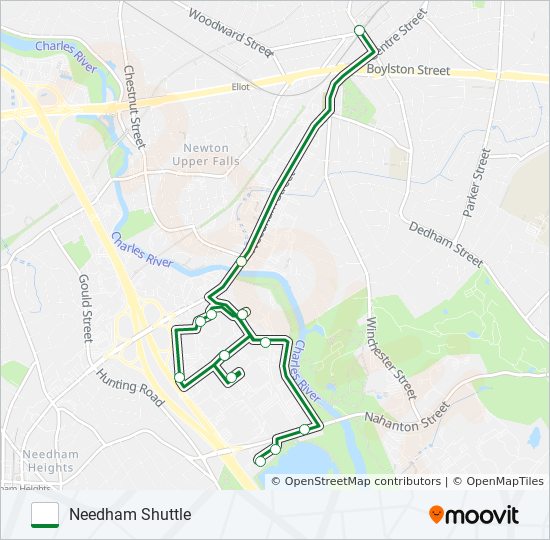 NEEDHAM SHUTTLE bus Line Map