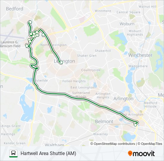 HARTWELL AREA SHUTTLE (AM) bus Line Map