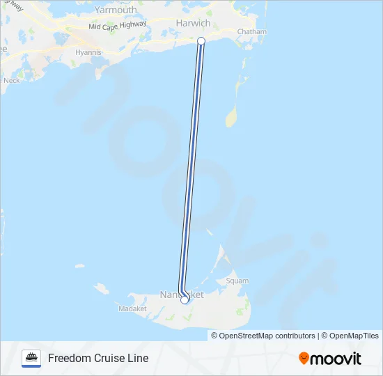 FREEDOM CRUISE LINE Ferry Line Map