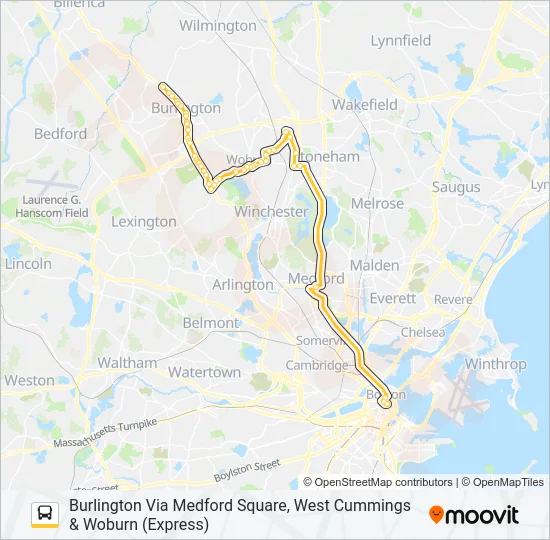 354 Bus Line Map