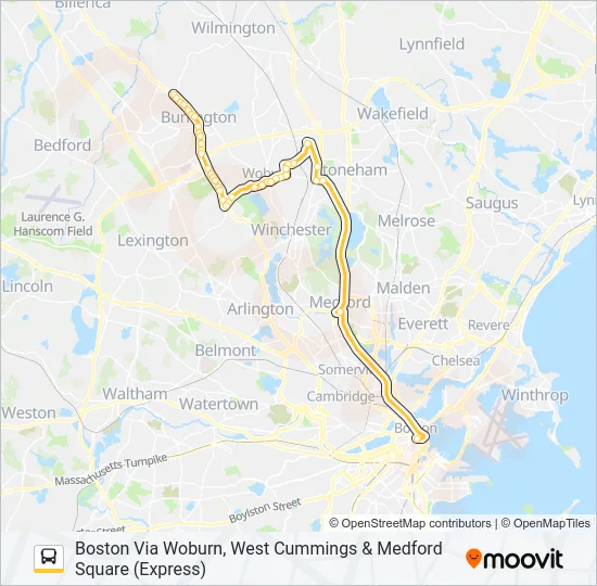 354 Bus Line Map