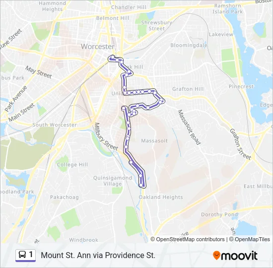 1 Bus Line Map