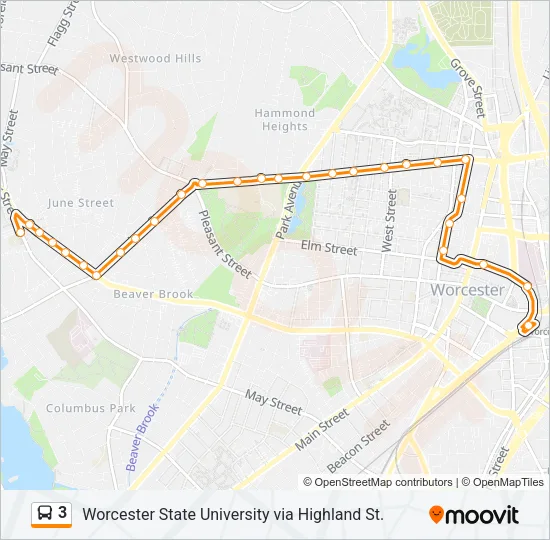 3 Bus Line Map