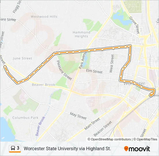 3 Bus Line Map