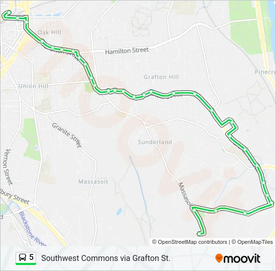 5 Bus Line Map