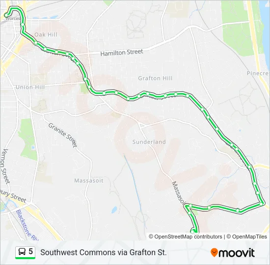 5 Bus Line Map