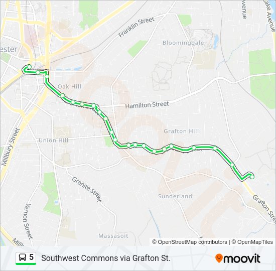 5 Bus Line Map