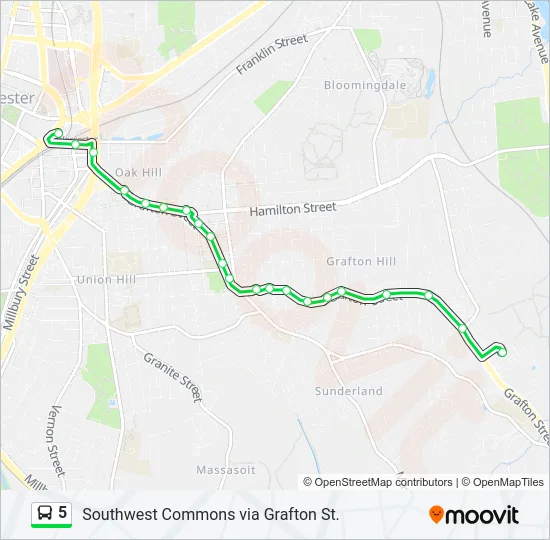 5 Bus Line Map