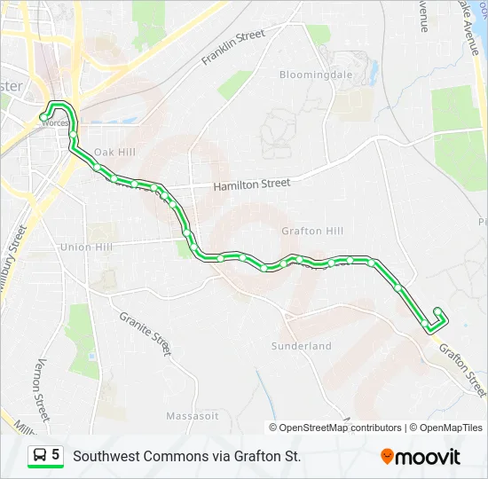 5 Bus Line Map