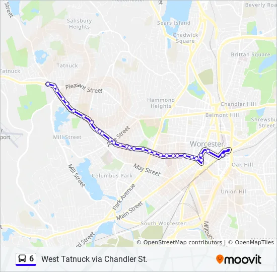 6 Bus Line Map