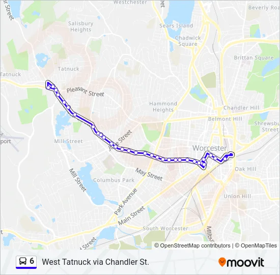 6 Bus Line Map
