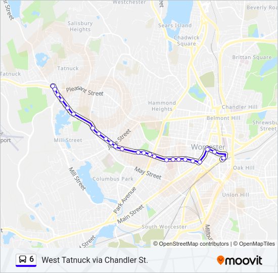 6 Bus Line Map