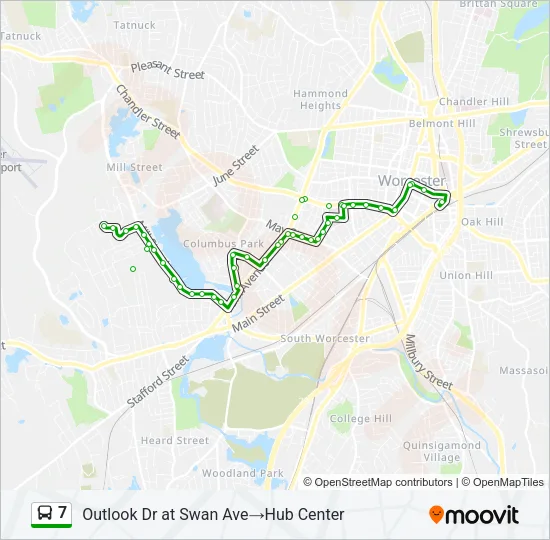 7 Bus Line Map
