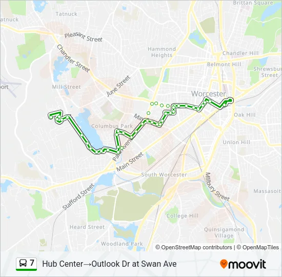 7 Bus Line Map