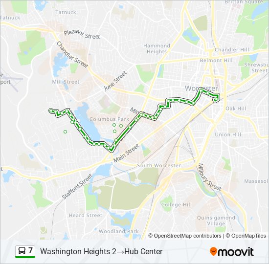 7 Route: Schedules, Stops & Maps - Washington Heights 2‎→Hub Center ...