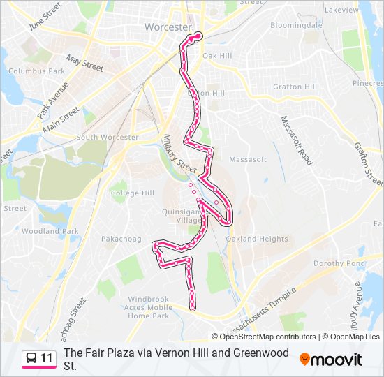 Mapa de 11 de autobús