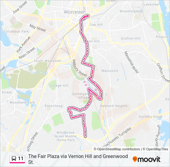 11 Bus Line Map