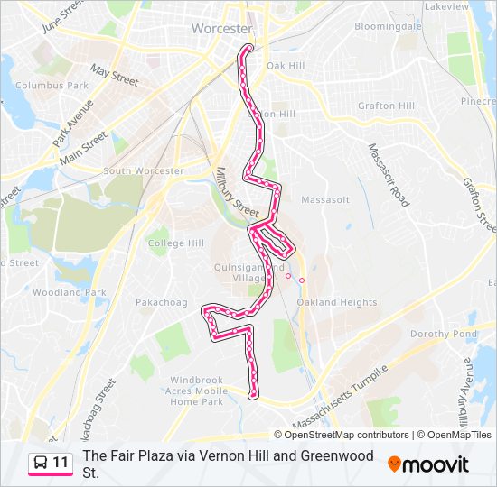 11 Bus Line Map