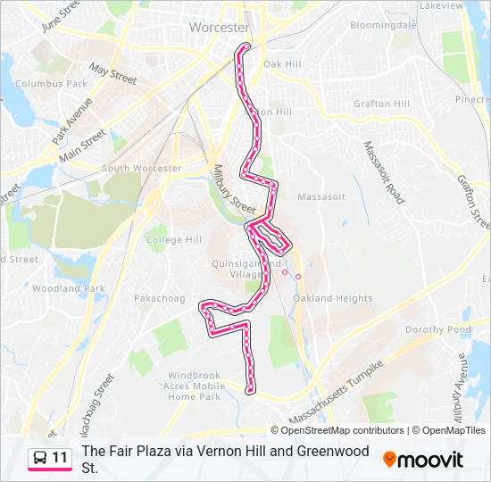 11 Bus Line Map