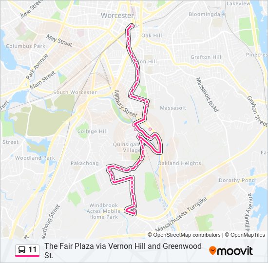 Mapa de 11 de autobús