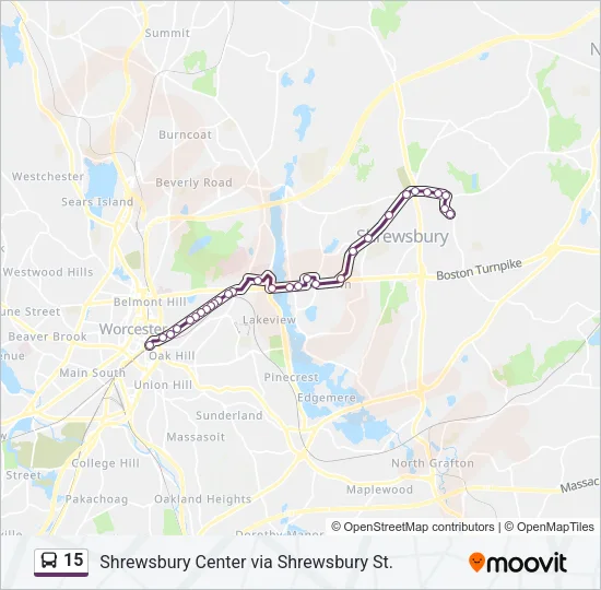 15 Bus Line Map