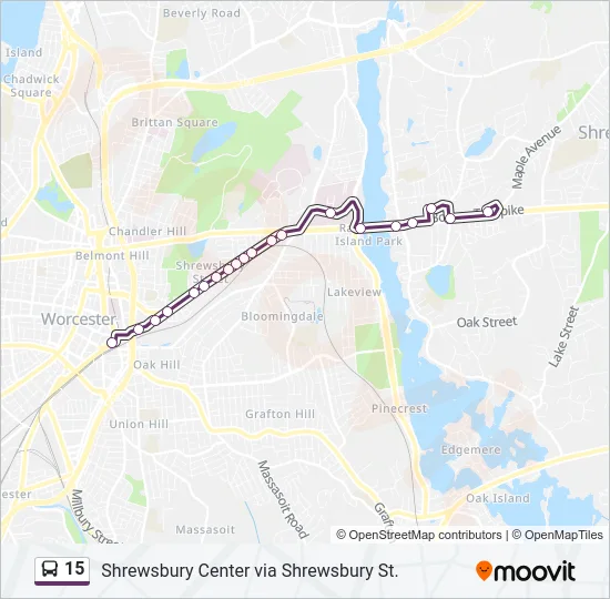 15 Bus Line Map