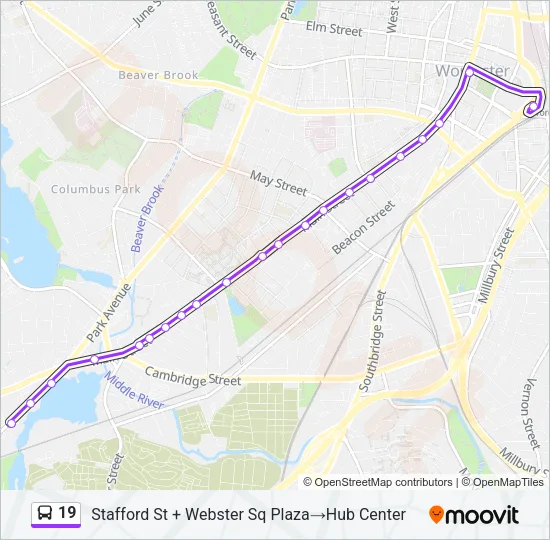 19 Bus Line Map