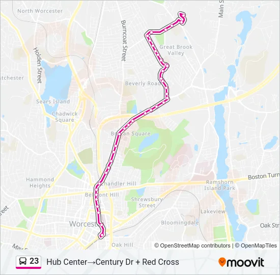 23 Bus Line Map