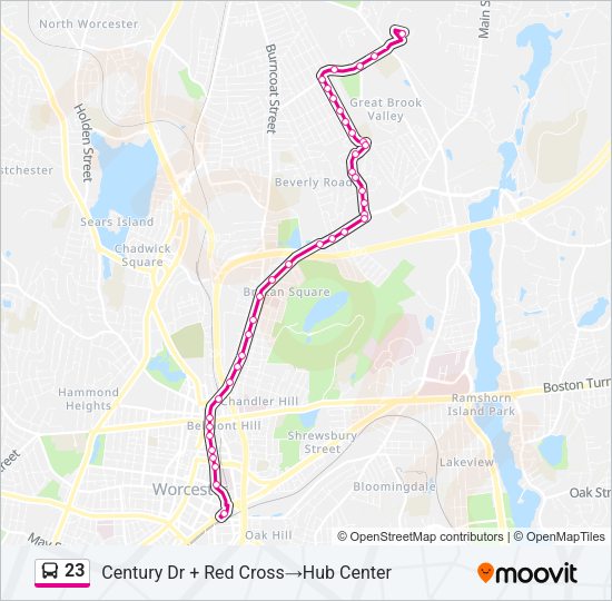 23 bus Line Map